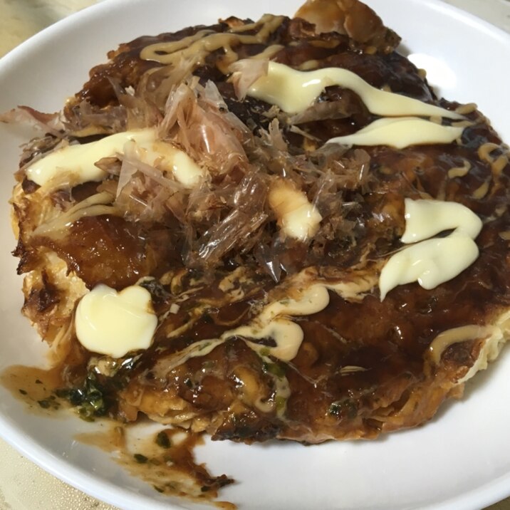 小麦粉でお好み焼き